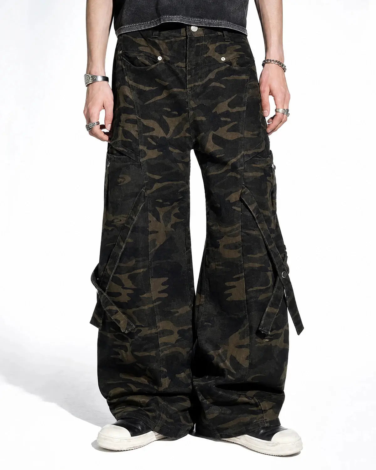 Multi-Pockets Barrel Camouflage Cargo Pants | Inflation Streetwear