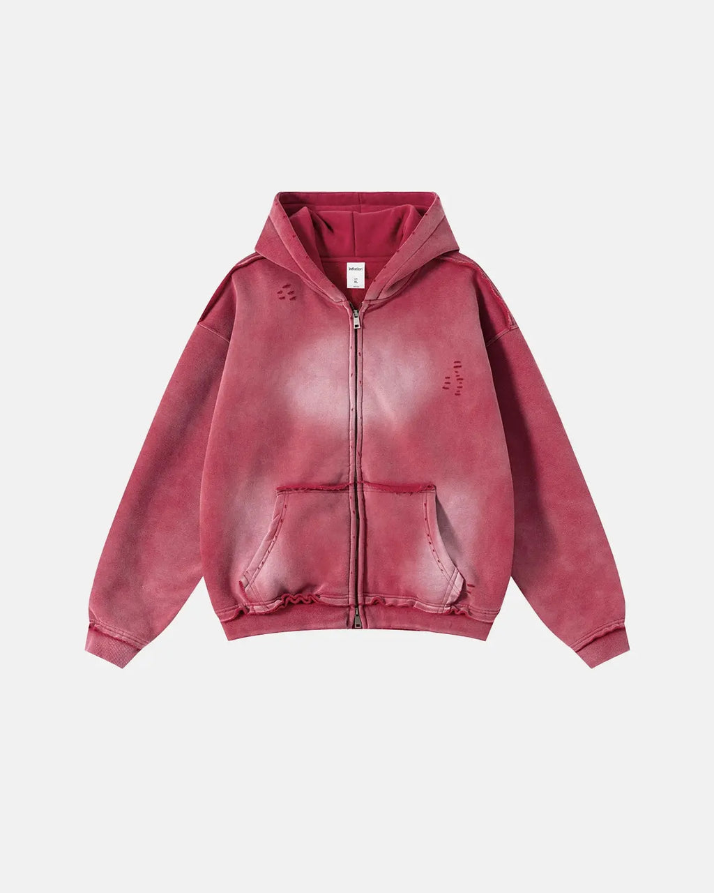 Monkey Wash Ripped Zip Up Hoodies | Inflation Streetwear
