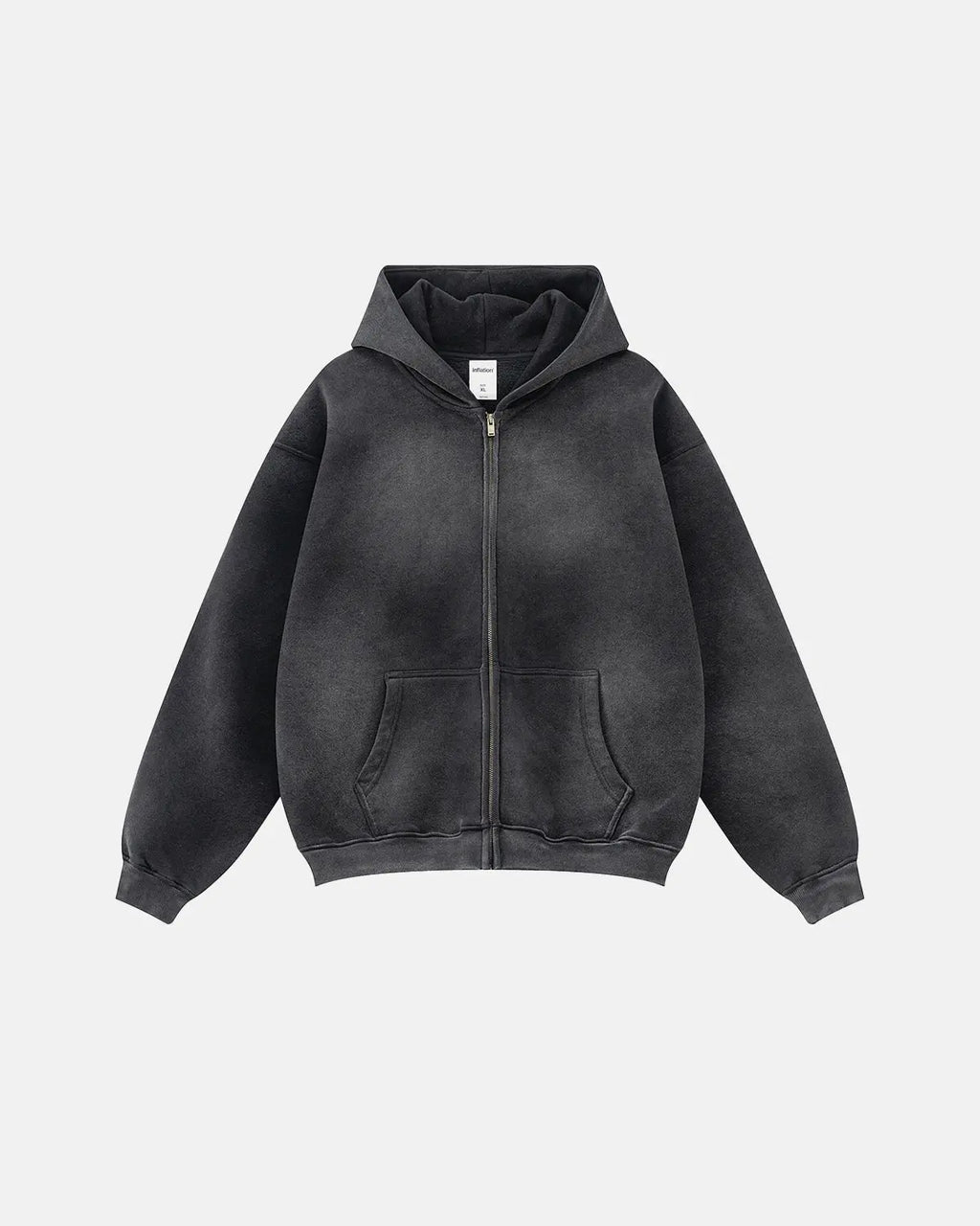 Acid Washed Zip Up Hoodies | Inflation Streetwear