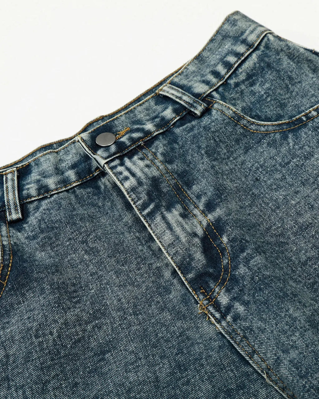 Rhinestone Acid Wash Baggy Jeans | Inflation Streetwear