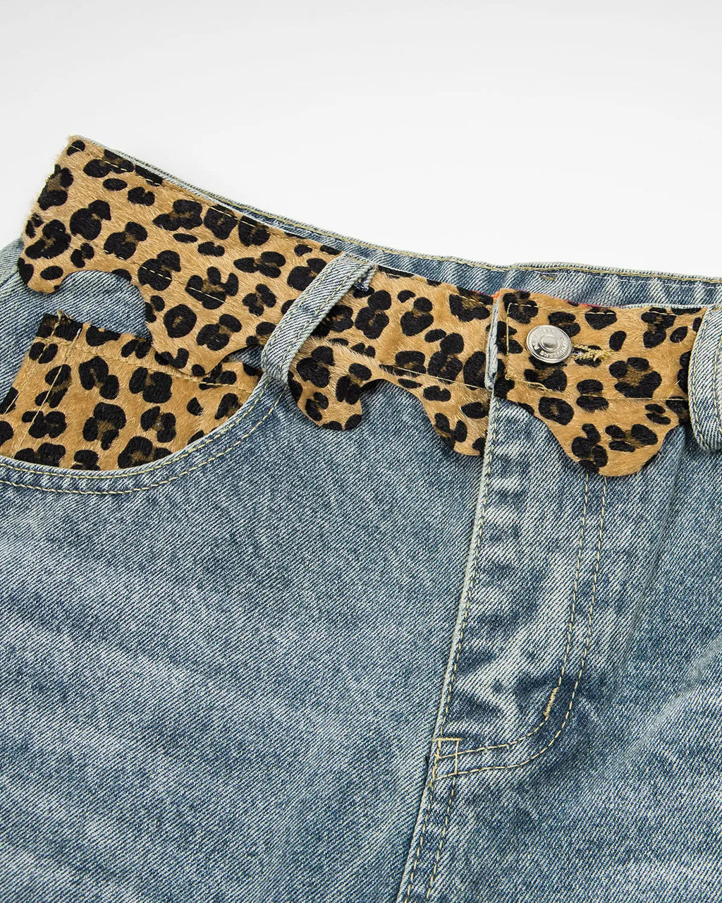 Leopard Patchwork Jorts | Inflation Streetwear