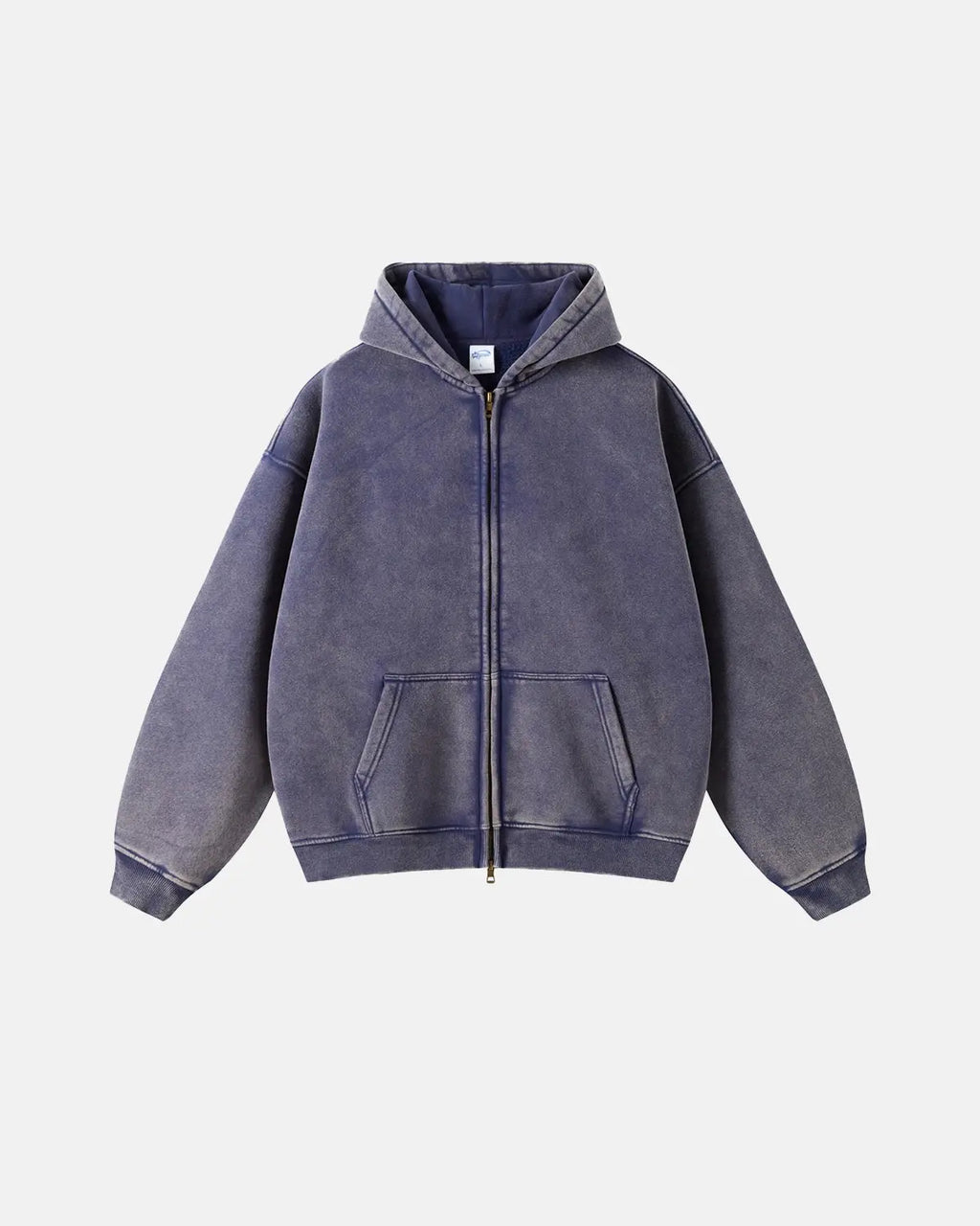 INFLATION Vintage Washed Zip Up Hoodie
