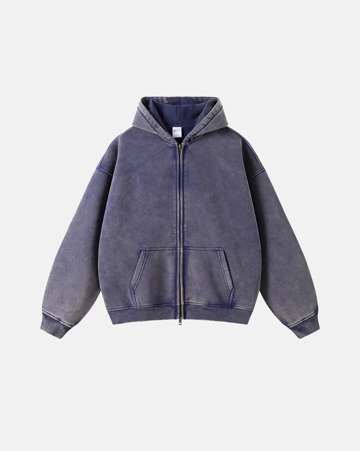 INFLATION Vintage Washed Zip Up Hoodie