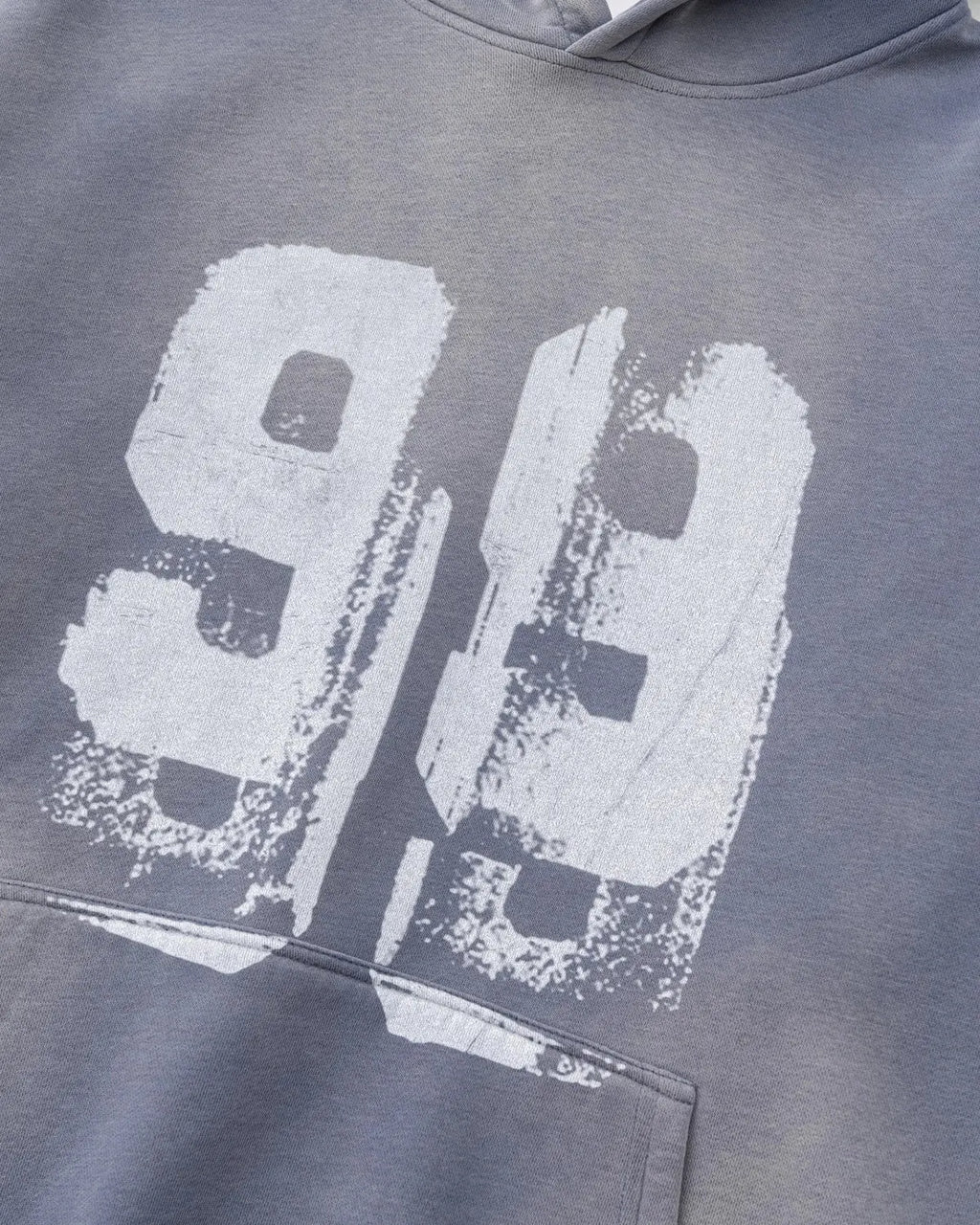 Graffiti Print Washed Fleece hoodie | Inflation Streetwear