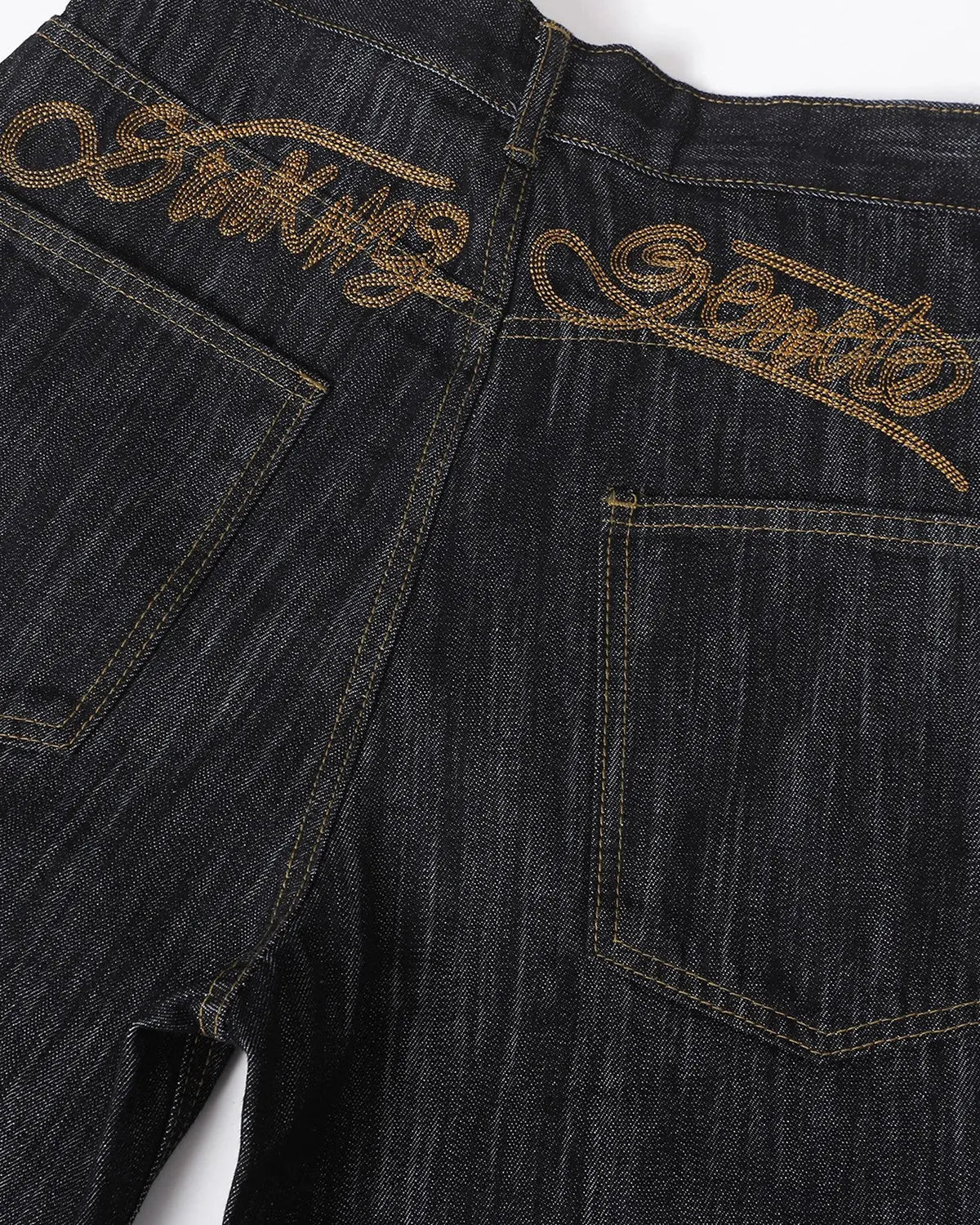 Embroidered Raw Baggy Jeans | Inflation Streetwear
