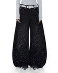 Acid Wash Rhinestone Baggy Jeans | Inflation Streetwear
