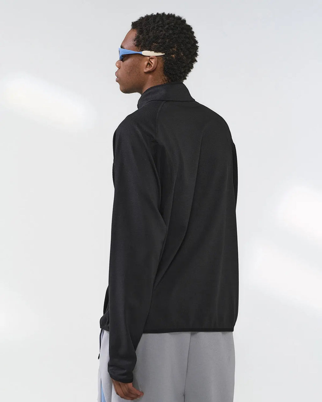 Breathable Grid Fleece Half-Zip Sweatshirt | Inflation Streetwear