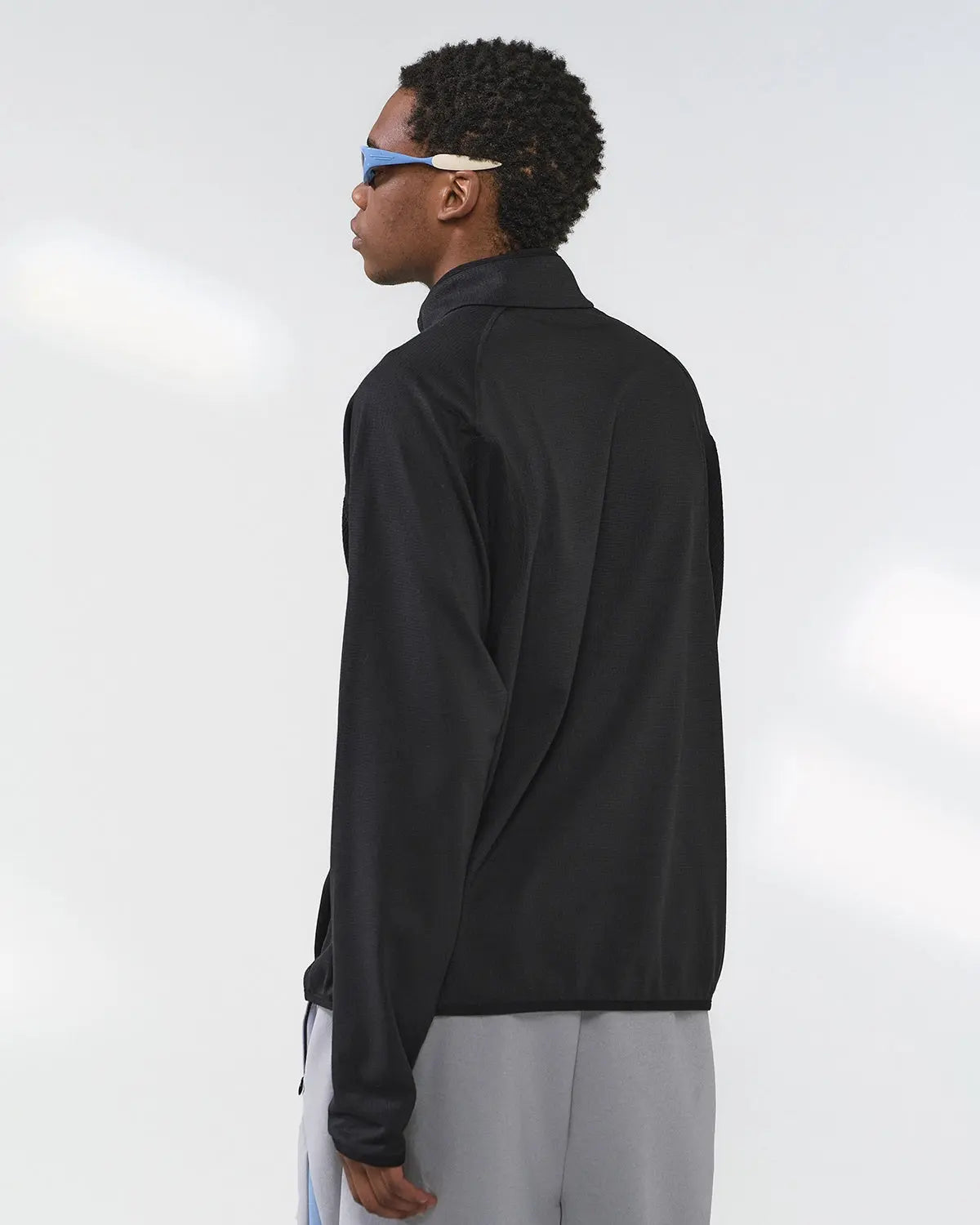 Breathable Grid Fleece Half-Zip Sweatshirt | Inflation Streetwear