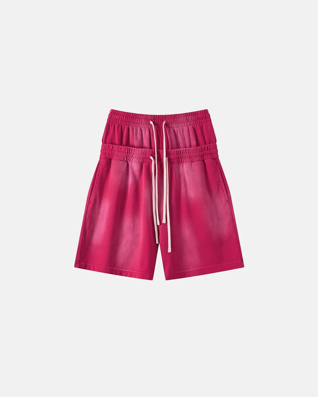 Double Waist Monkey Wash Sweat Shorts | Inflation Streetwear