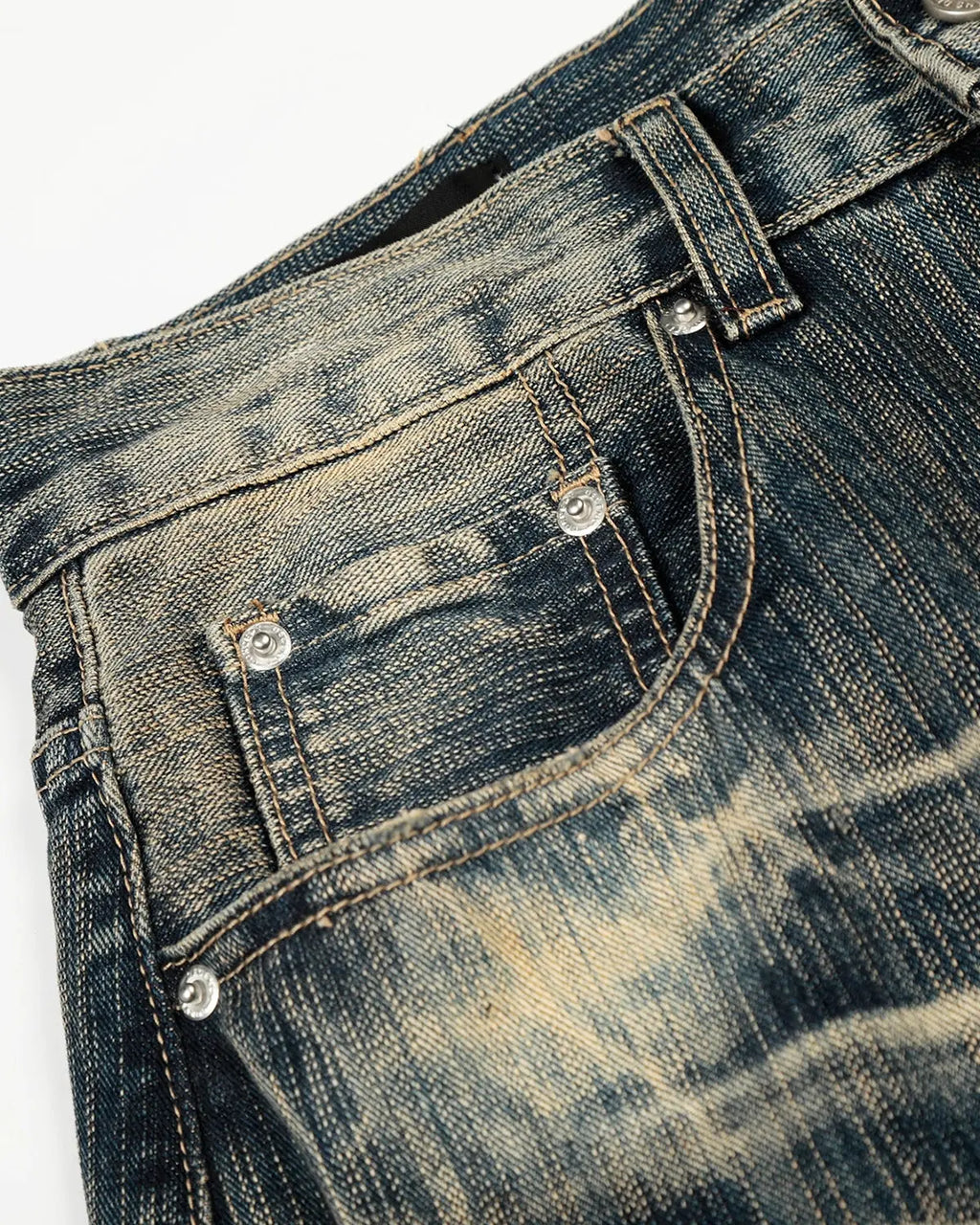 Bamboo Weave Barrel Baggy Jeans | Inflation Streetwear