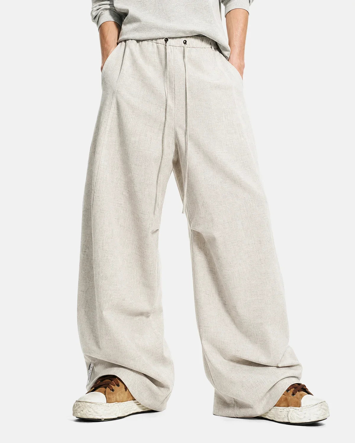 Cotton Linen Wide-leg Pants | Inflation Streetwear