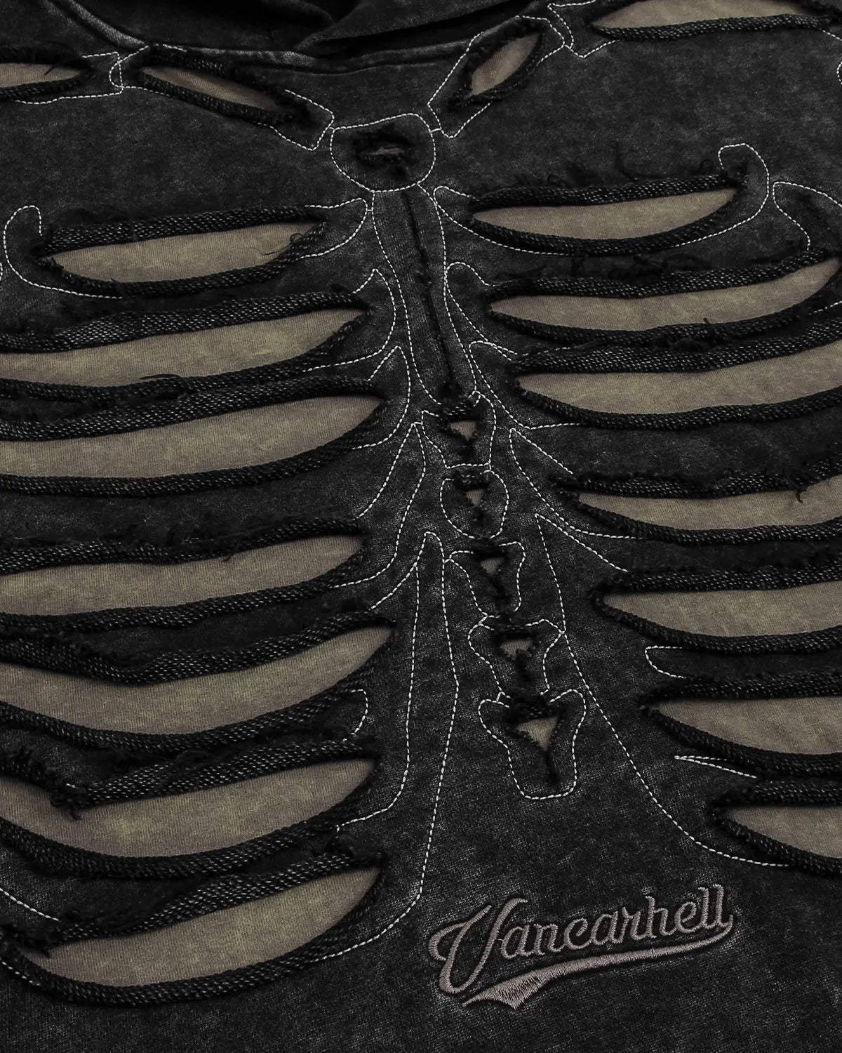 Distressed Ribcage Wash Hoodie | Inflation Streetwear