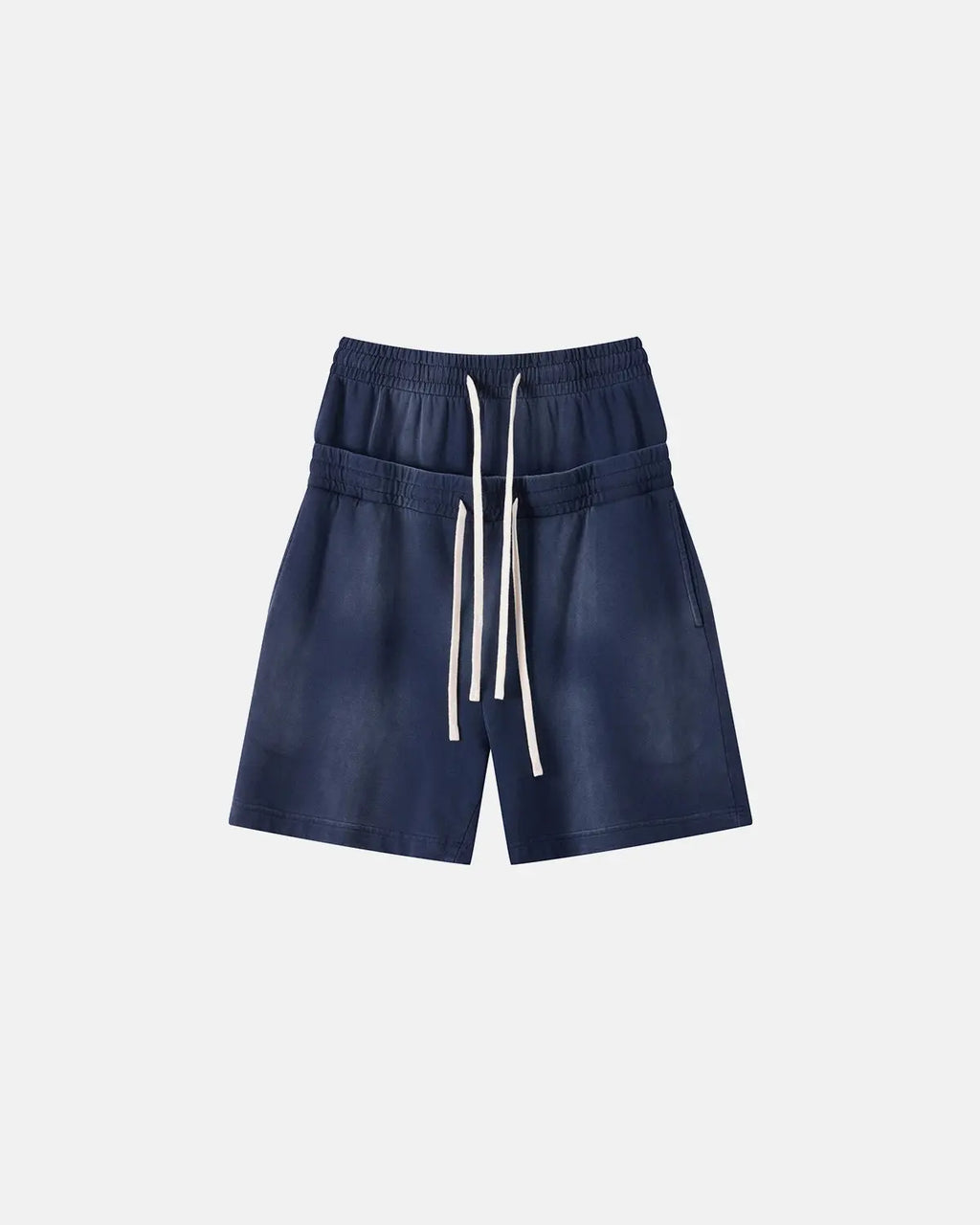 Double Waist Monkey Wash Sweat Shorts | Inflation Streetwear