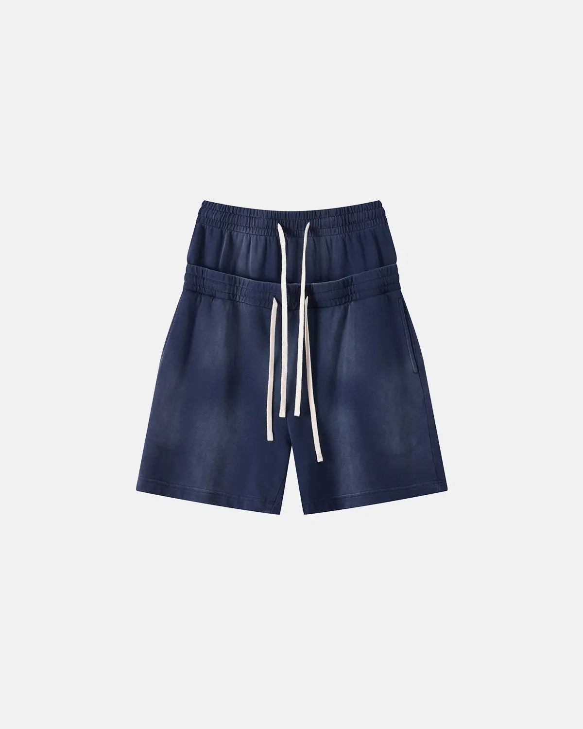 Double Waist Monkey Wash Sweat Shorts | Inflation Streetwear