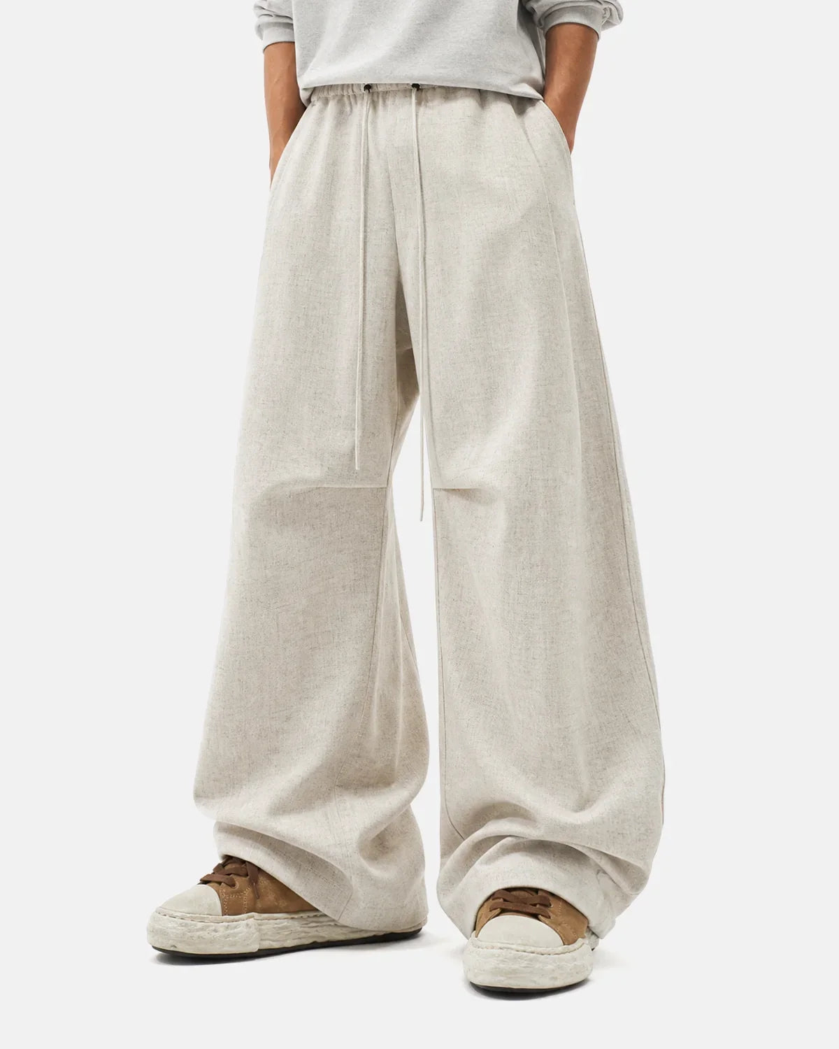 Cotton Linen Wide-leg Pants | Inflation Streetwear