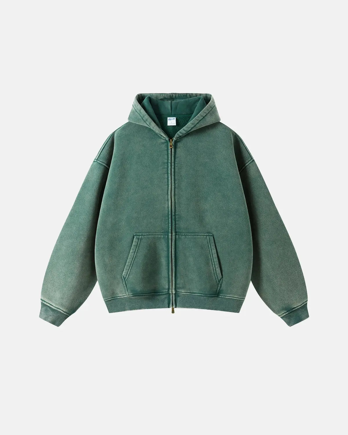 INFLATION Vintage Washed Zip Up Hoodie