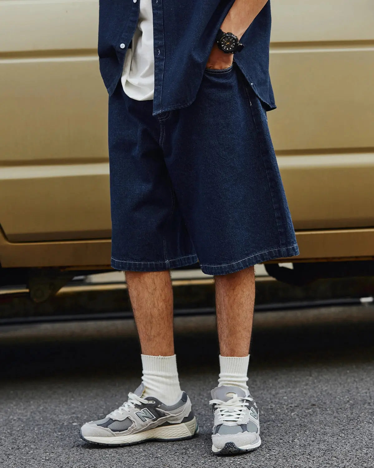 INFLATION Vintage Straight Washed Jorts