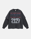 Black Acid Wash Layered Tees | Inflation Streetwear