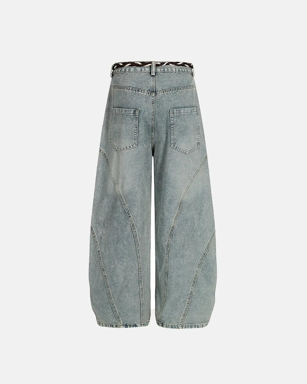 Acid Wash Stitching Baggy Jeans | Inflation Streetwear