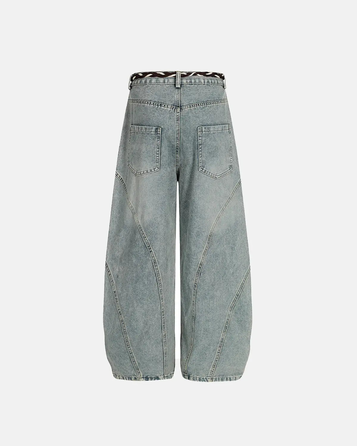 Acid Wash Stitching Baggy Jeans | Inflation Streetwear