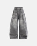 Star Graphic Rhinestone Barrel Baggy Jeans | Inflation Streetewear