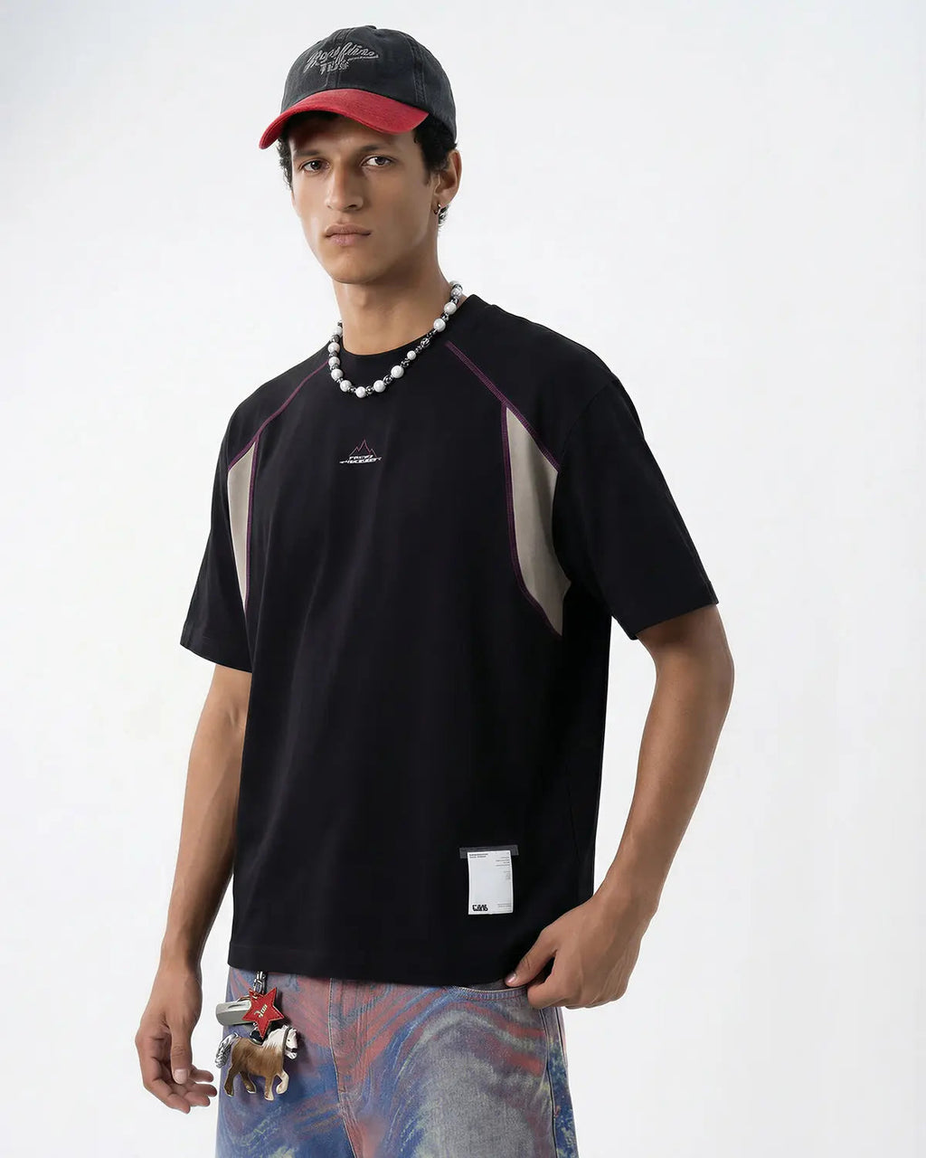 Glow-in-the-Dark Stitching Oversized T-Shirt | Inflation Streetwear