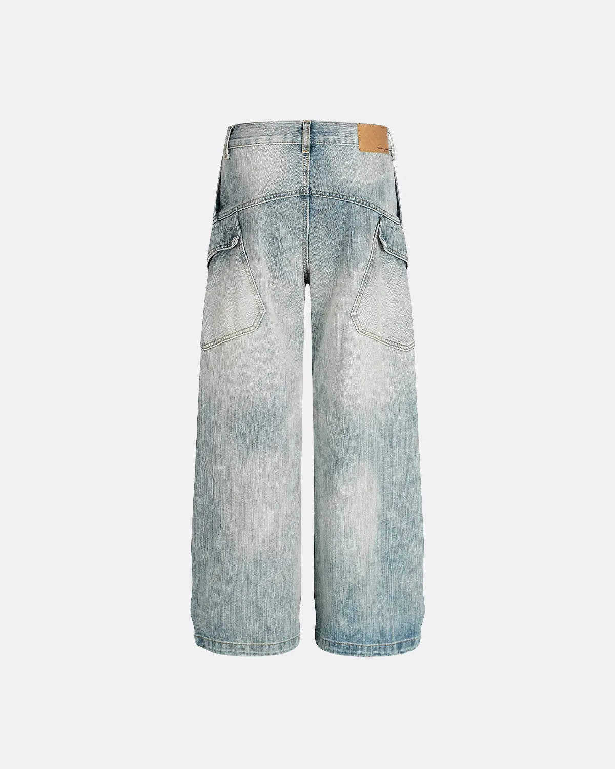 Stitching Bamboo Weave Baggy Jeans | Inflation Streetwear