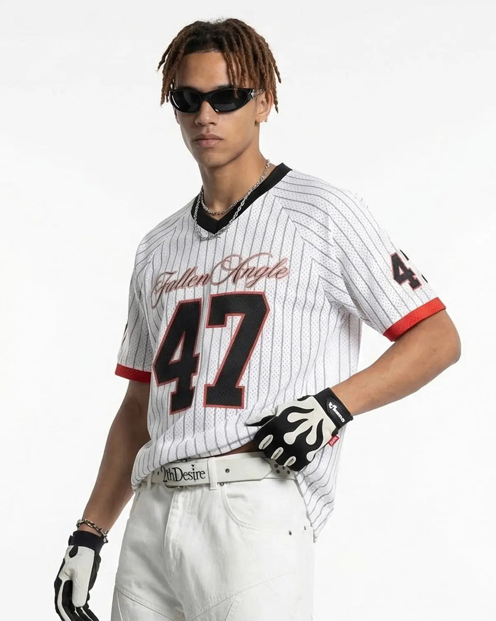 Pinstripe Number Mesh Jersey | Inflation Streetwear