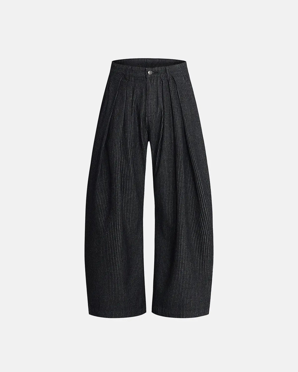 Vintage Pinstripe Pleated Barrel Jeans | Inflation Streetwear