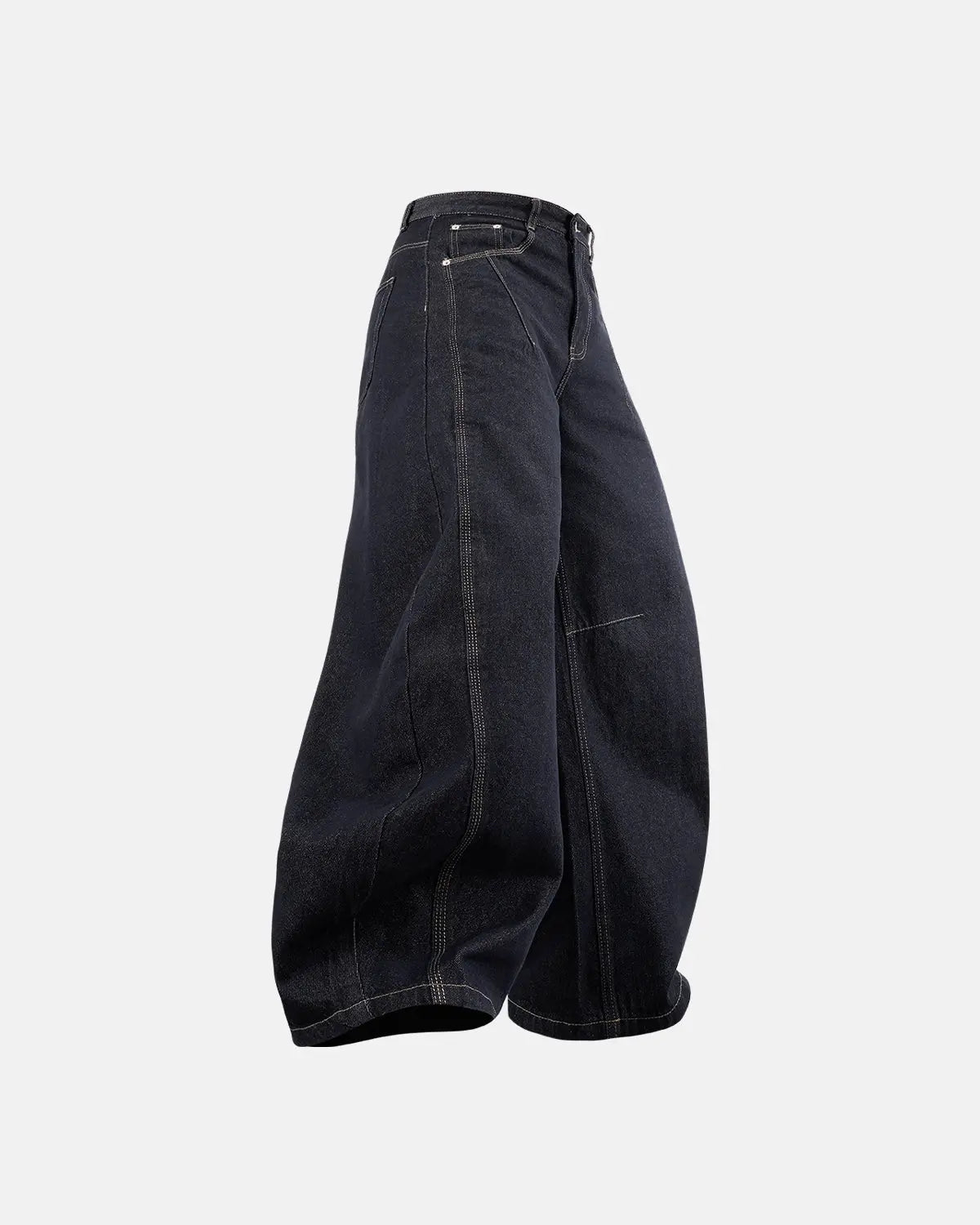 INFLATION Raw Color Barrel Baggy Jeans