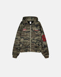 69 Applique Embroidery Camo Zip Up Hoodie | Inflation Streetwear