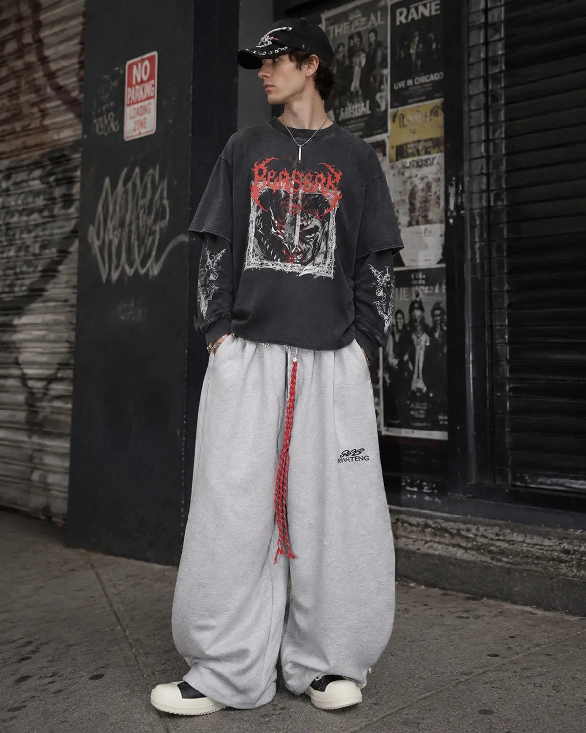 Baggy Wide Leg Sweatpants with Waistband | Inflation Streetwear