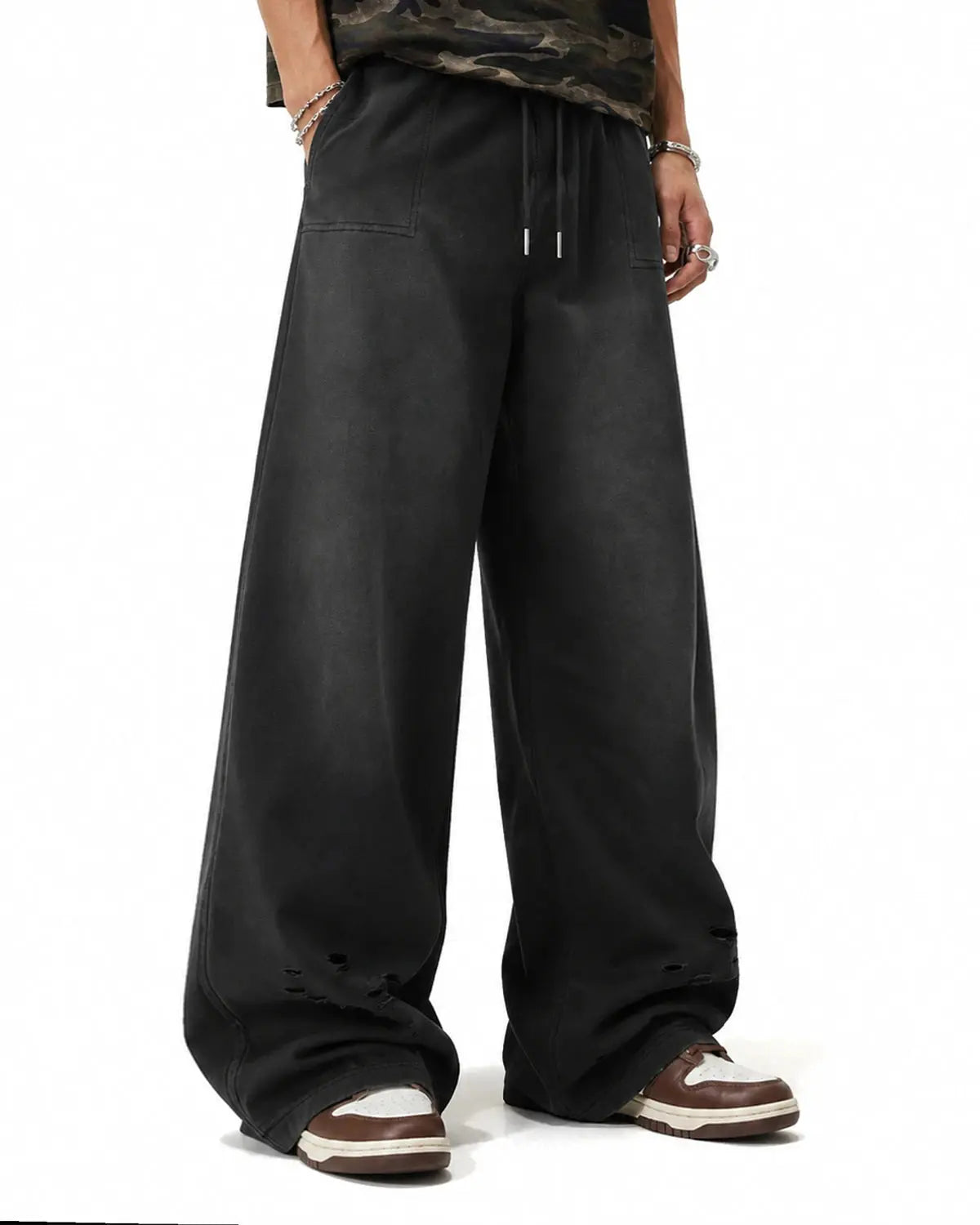 Distressed Washed Baggy Sweatpants | Inflation Streetwear