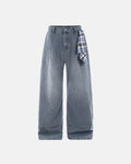 Acid Wash Detachable Bandana Baggy Jeans | Inflation Streetwear