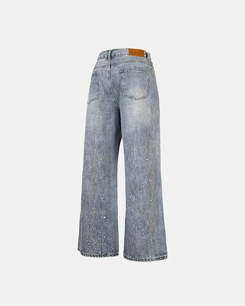 Studded Rhinestone Baggy Jeans | Inflation Streetwear