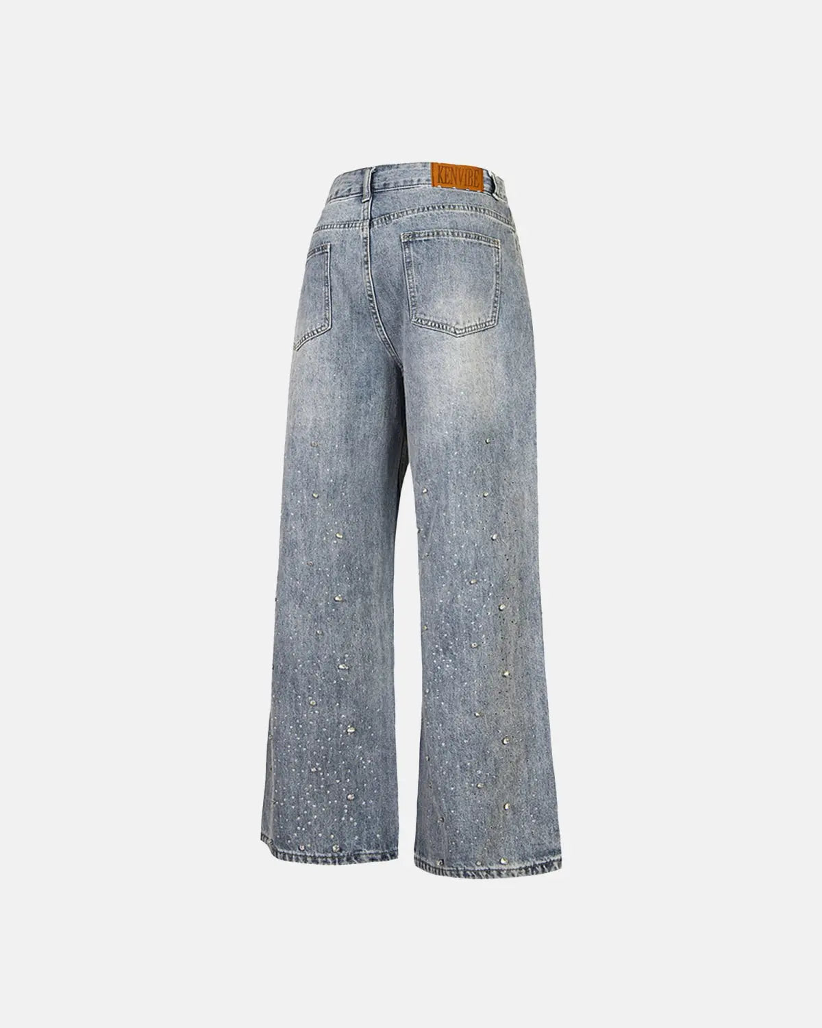 Studded Rhinestone Baggy Jeans | Inflation Streetwear