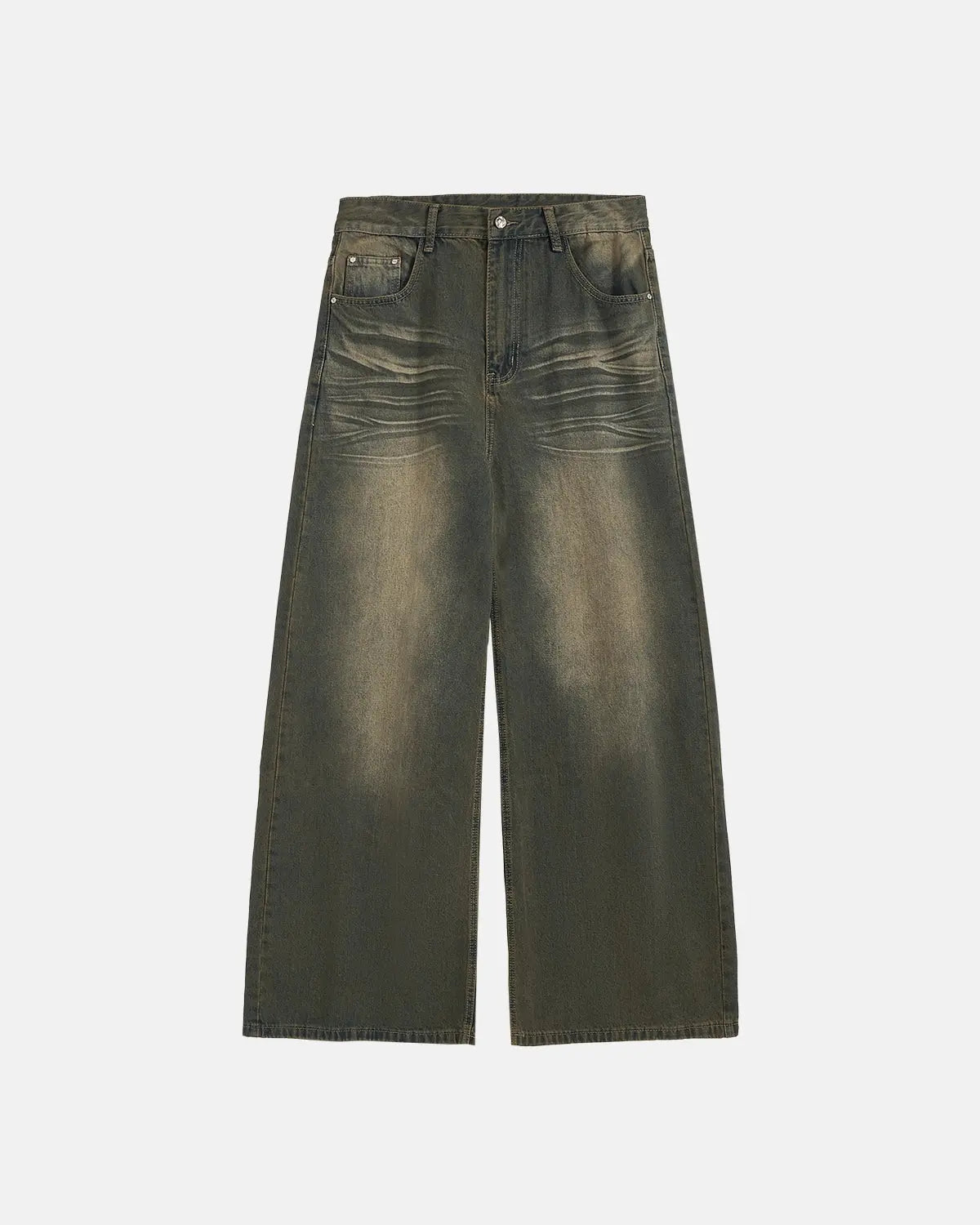 INFLATION Streetwear Washed Loose-fit Denim Pants