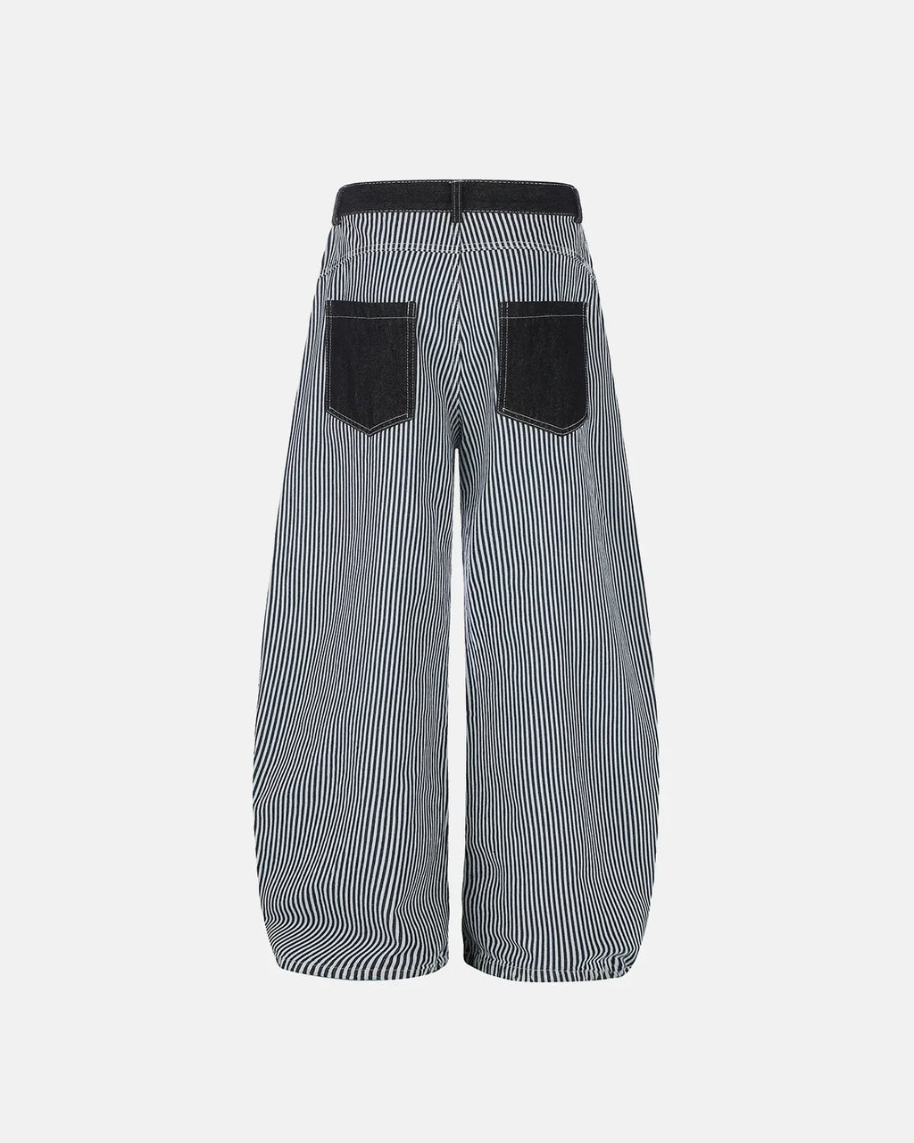 Striped Patch Pocket Baggy Jeans | Inflation Streetwear