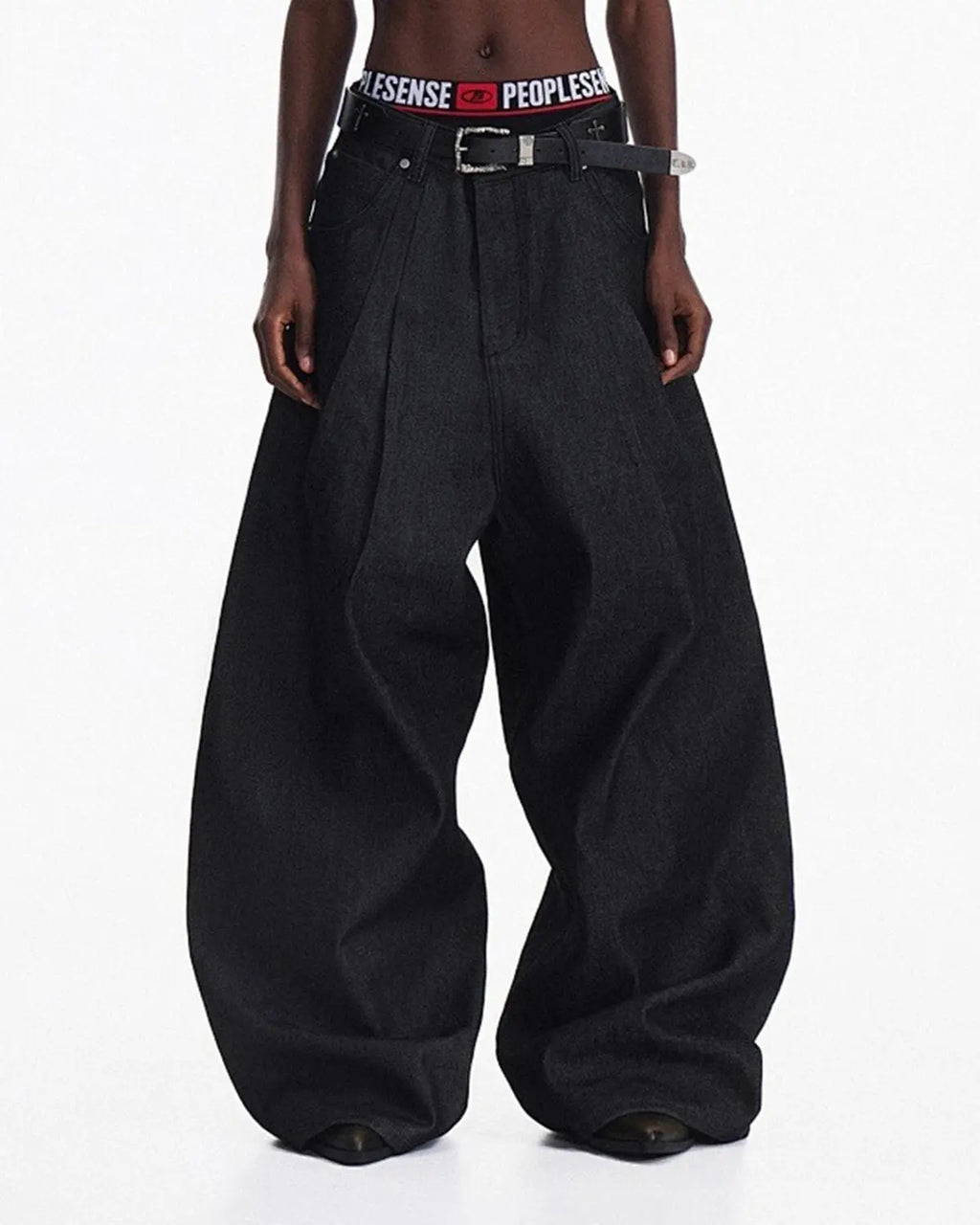Heavyweight Baggy Raw Wide-Leg Jeans | Inflation Streetwear