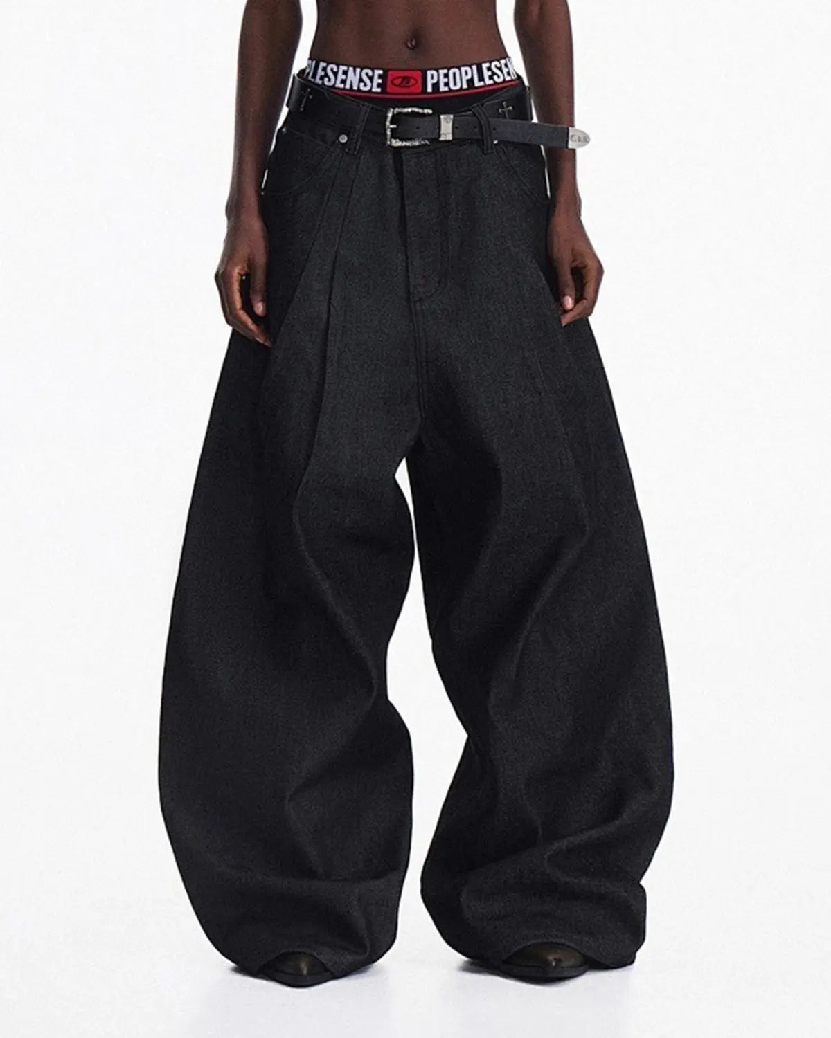 Heavyweight Baggy Raw Wide-Leg Jeans | Inflation Streetwear