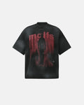 Gothic Letter Print Cotton T-Shirt | Inflation Streetwear