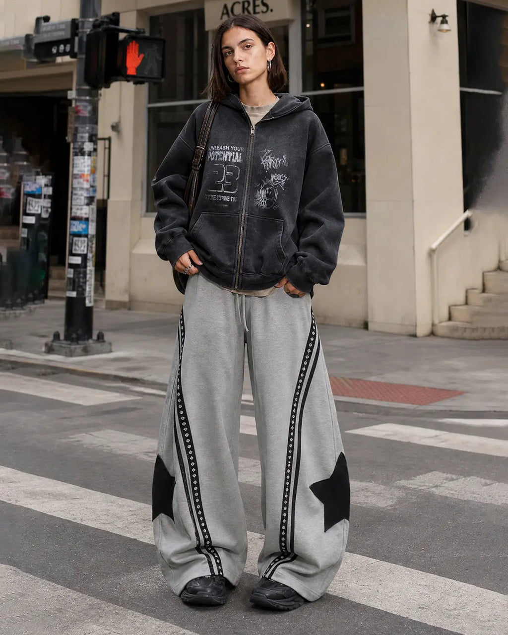 Contrast Patchwork Barrel Sweatpants | Inflation Streetwear