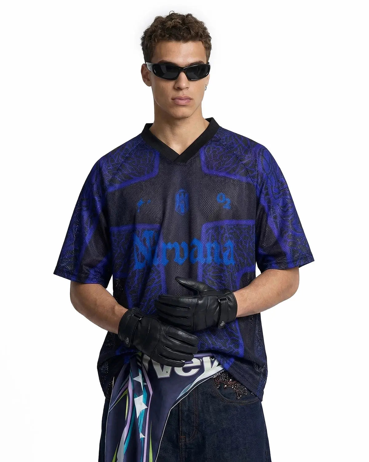 Tribal Pattern Mesh Jersey | Inflation Streetwear