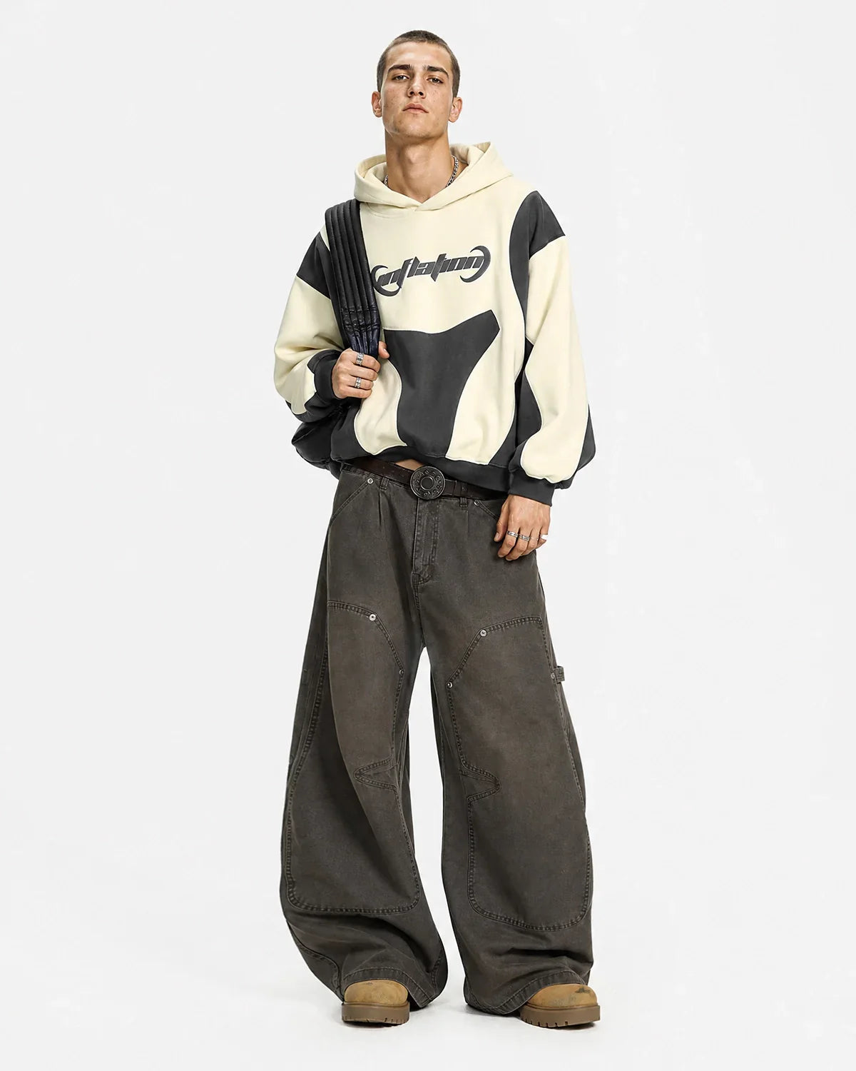 Patchwork Puff Print Hoodies | Inflation Streetwear