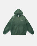 Green Monkey Wash Zip Up Hoodies | Inflation Streetwear