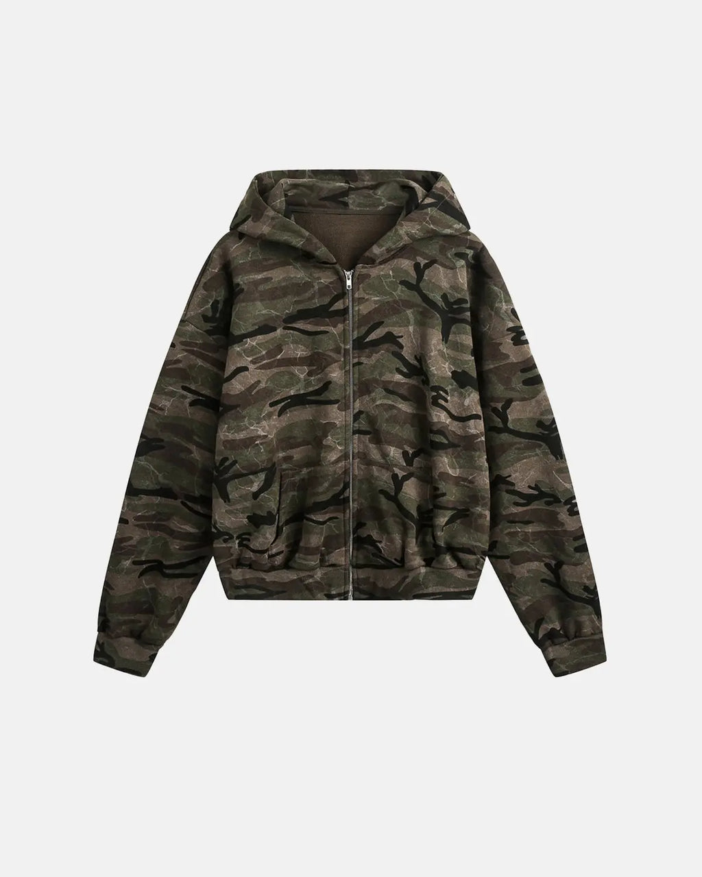 Camouflage Zip Up Jacket | Inflation Streetwear