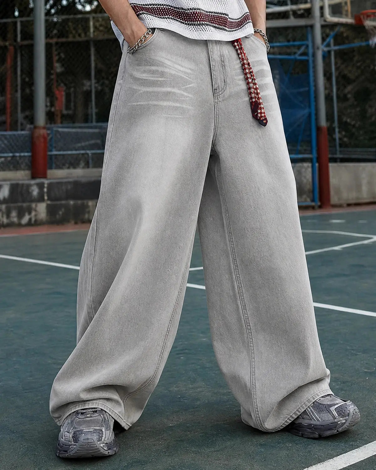 Washed Distressed Baggy Jeans | Inflation Streetwear