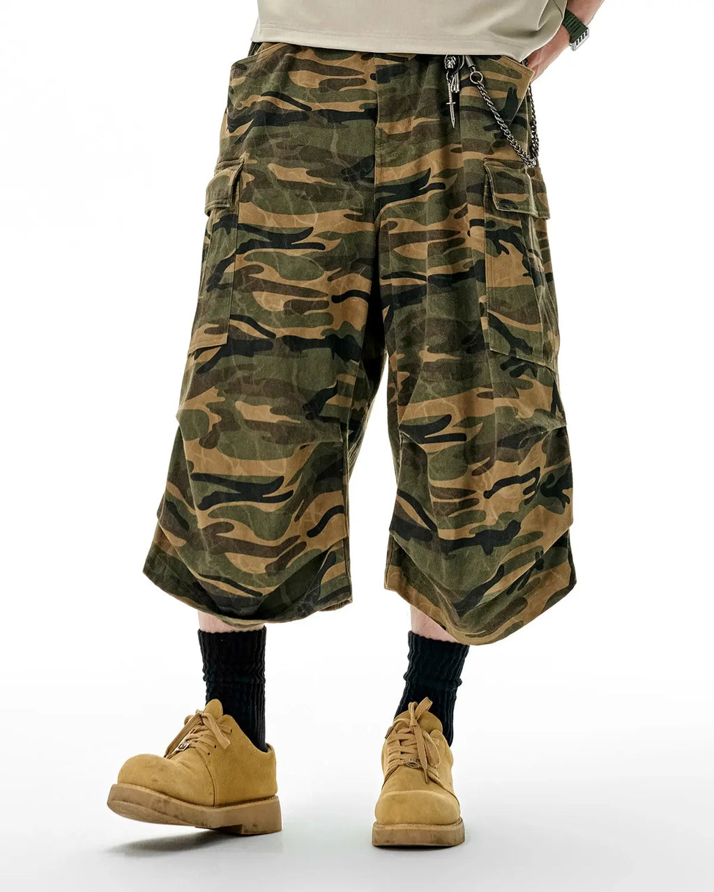 Camo Cargo Baggy Shorts | Inflation Streetwear