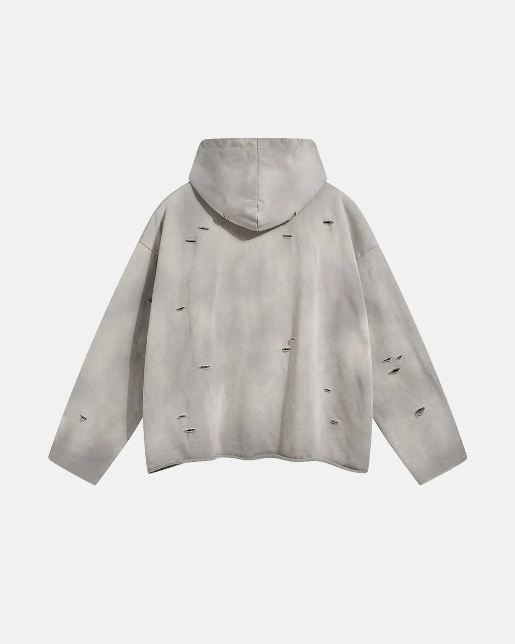 Acid Wash Ripped Boxy Hoodies | Inflation Streetwear