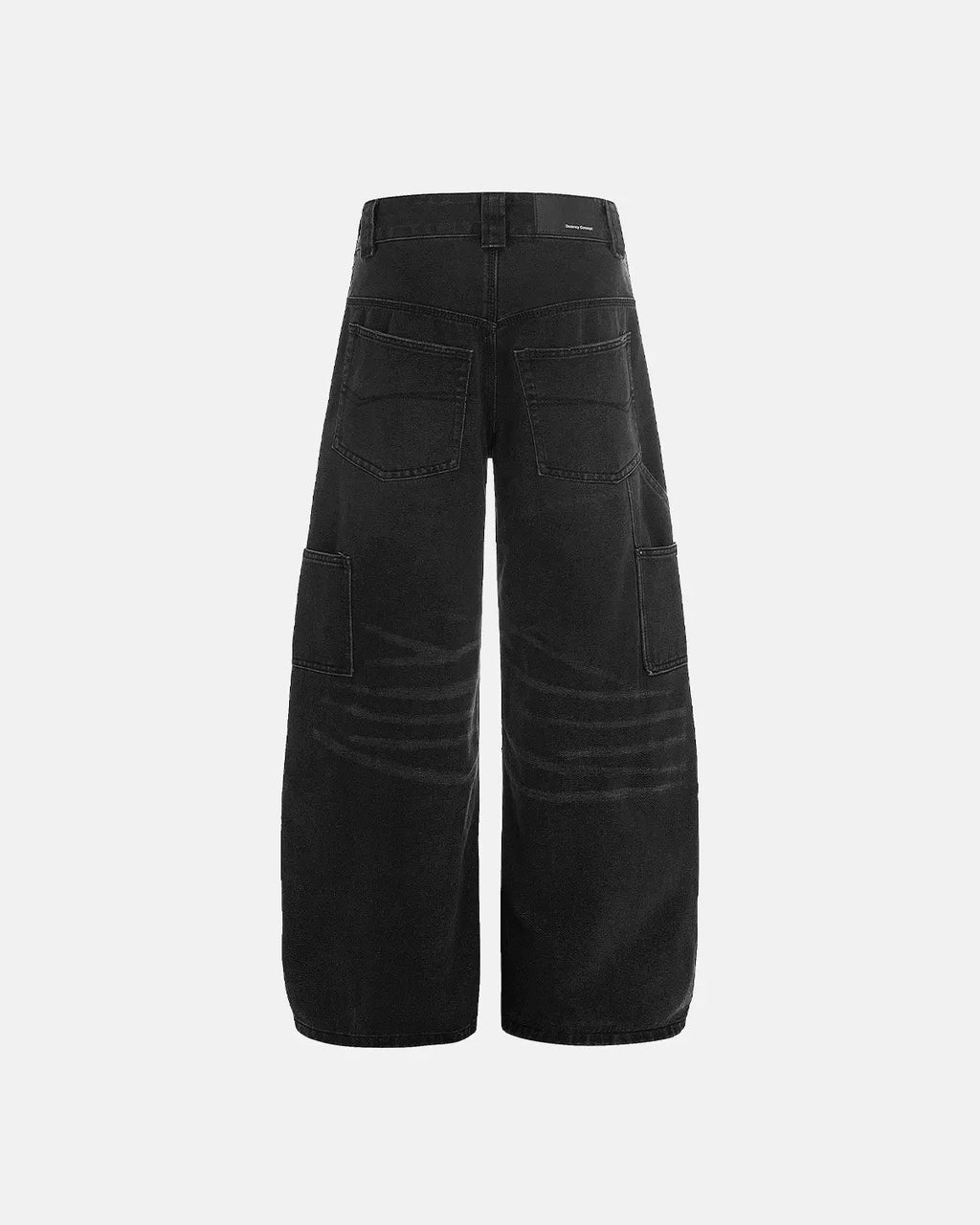Black Patchwork Barrel Jeans | Inflation Streetwear
